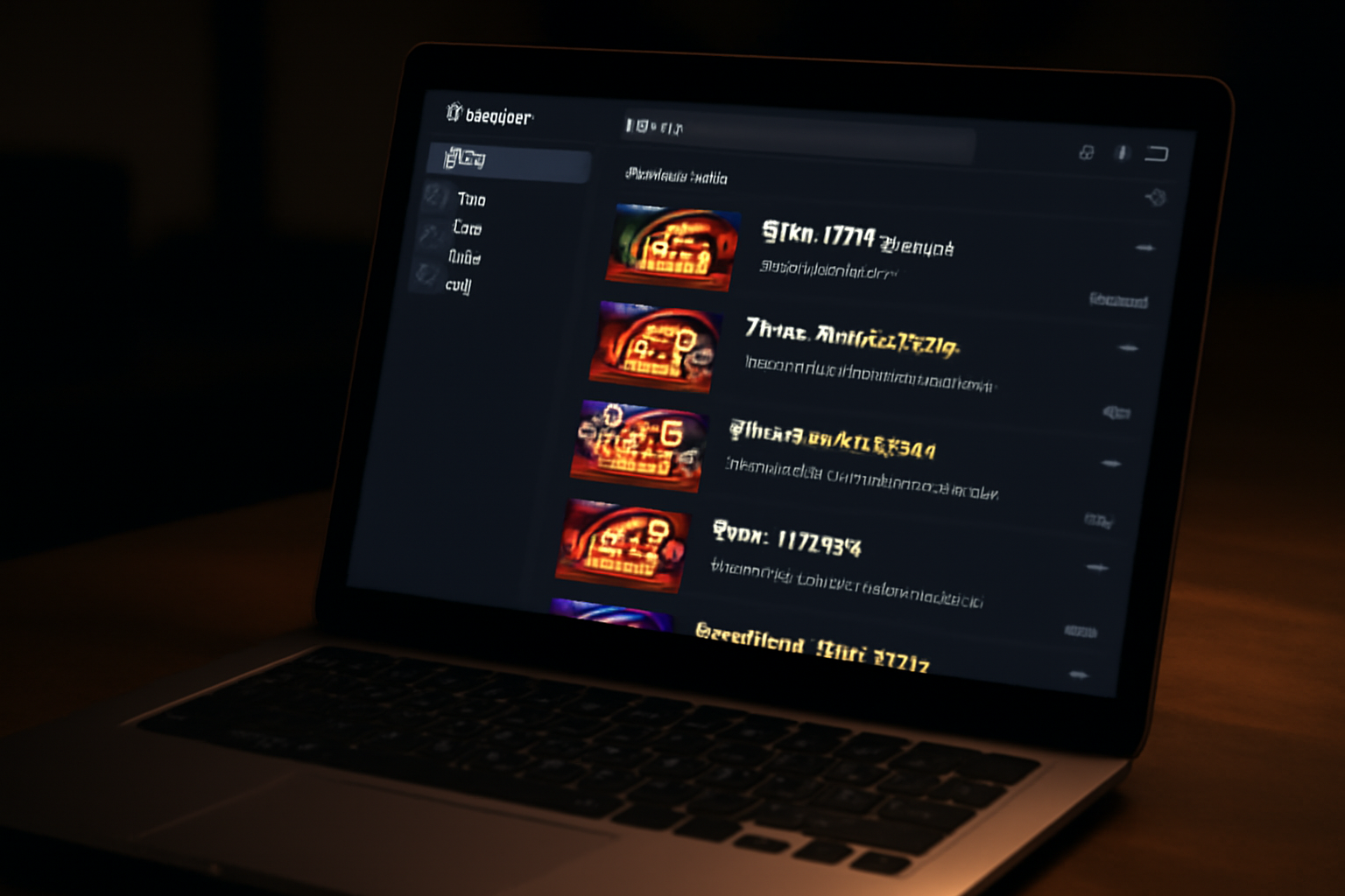 Abstract email icons and notifications interface