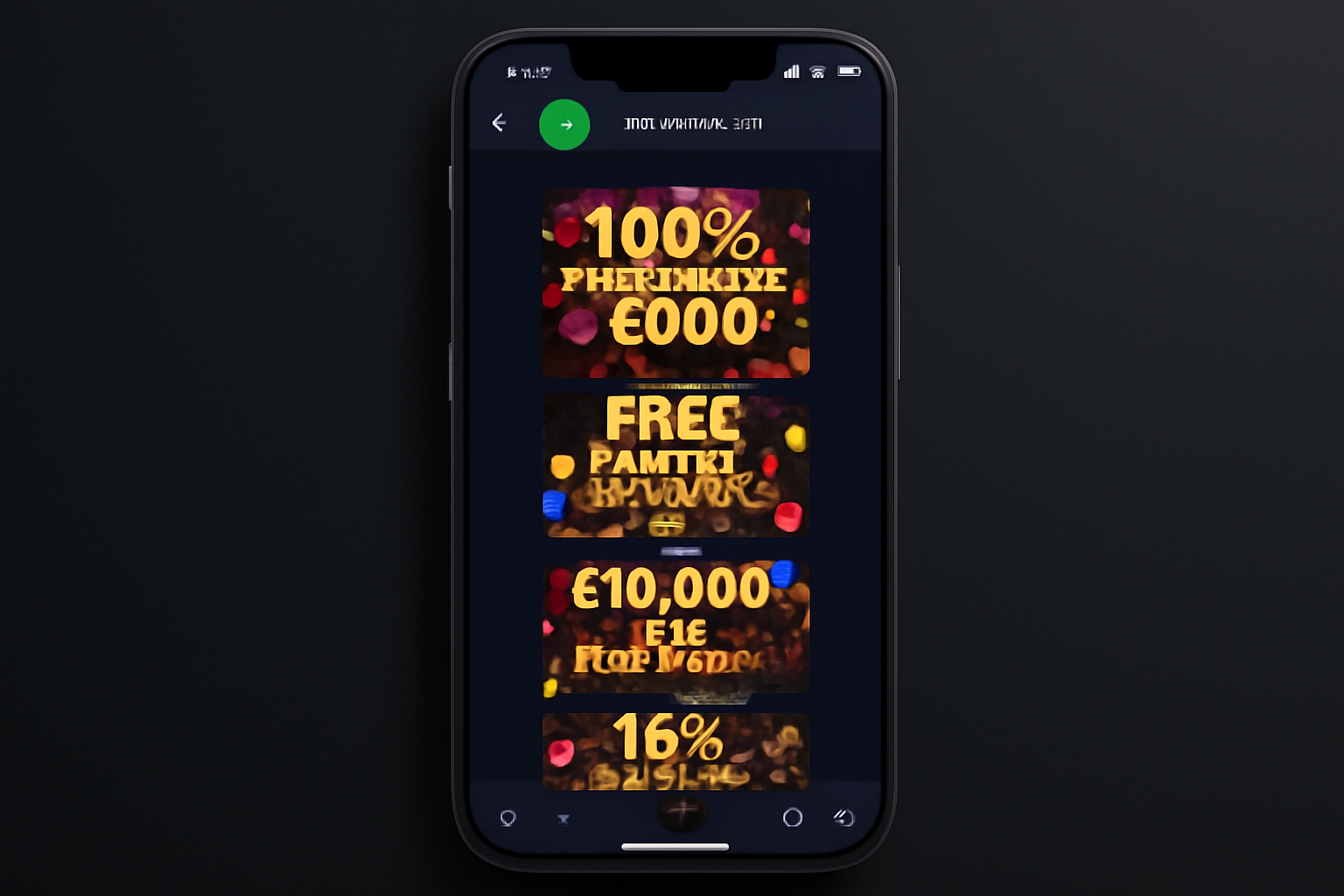 Mobile phone displaying social media interface